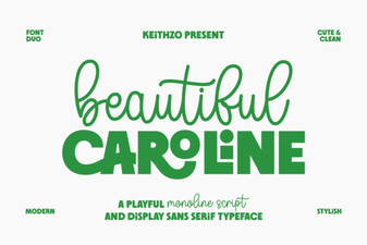 The Caroline Font for Creative Design Projects