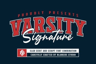Master Projects with Varsity Signature Font
